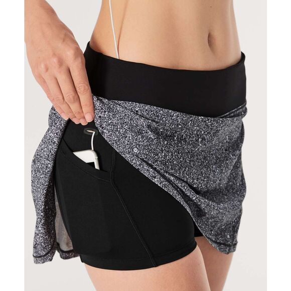 NWT Lululemon Size 2 Tall Circuit Breaker Skirt II Luminesce Black Skort Tennis - Picture 7 of 12